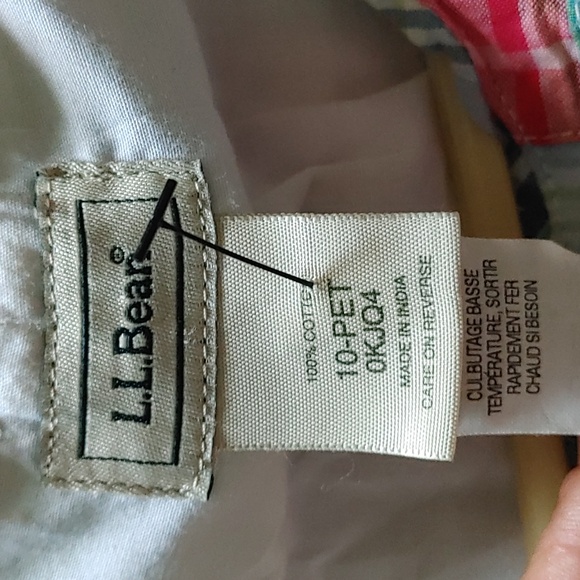 LL Bean Madras Plaid Patchwork Dress Sz.10P - Picture 7 of 8